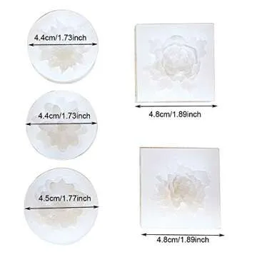 Mulukaya 5Pcs Flower Resin Silicone Molds Jewelry Making Tools Casting Molds for DIY Craft Keychain Necklace Earrings Project