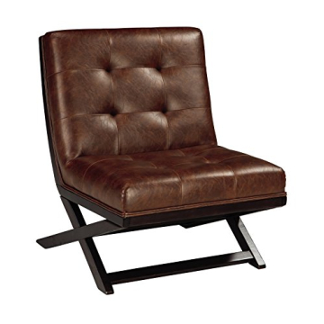 Stylish Mid-Century Faux Leather Accent Chair from Ashley