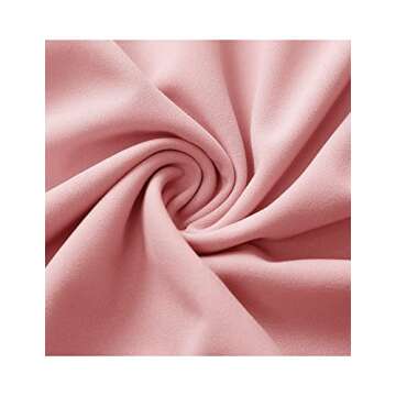 DRESSTELLS Womens Cocktail Dress, Modest Church Dresses for Wedding Guest Bridesmaid, Fit Flare Vintage Party Prom Dress Pastel Blush Pink M