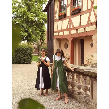 Scarlet Darkness Dress for Girls - Renaissance Costume