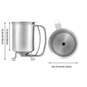 GEETEST 800ml Stainless Steel Pancake Batter Dispenser - Great for Baking,Cupcakes,Muffins-Cooking C...