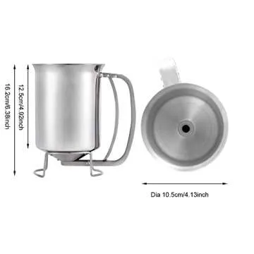 GEETEST 800ml Stainless Steel Pancake Batter Dispenser - Great for Baking,Cupcakes,Muffins-Cooking C...