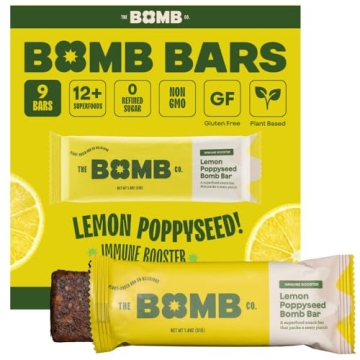 Blender Bomb Bar Lemon Poppyseed Superfood Snack Bar