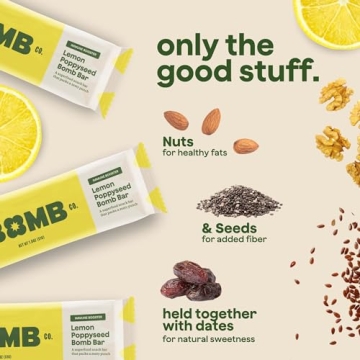 Blender Bomb Bar Lemon Poppyseed Superfood Snack Bar