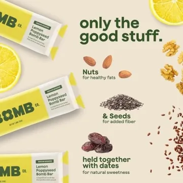 Blender Bomb Bar Lemon Poppyseed Superfood Snack Bar