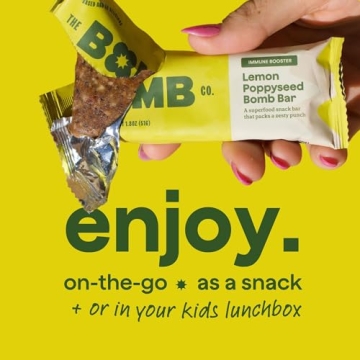 Blender Bomb Bar Lemon Poppyseed Superfood Snack Bar