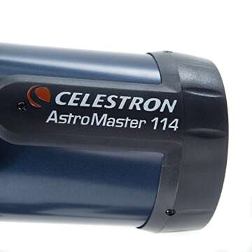Celestron - AstroMaster 114EQ Newtonian Telescope - Reflector Telescope for Beginners - Fully-Coated Glass Optics - Adjustable-Height Tripod - Bonus Astronomy Software Package
