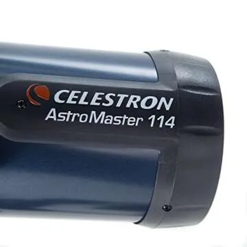 Celestron - AstroMaster 114EQ Newtonian Telescope - Reflector Telescope for Beginners - Fully-Coated Glass Optics - Adjustable-Height Tripod - Bonus Astronomy Software Package