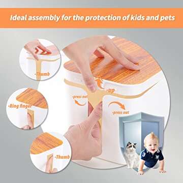 Cable Management Box 2 Pack with 16 Cable Clips Set-Large & Medium & Small Wooden Style Cable Organizer Box to Hide Wires&Power Strips | Cord Organizer Box | Cable Organizer for Home & Office [White]