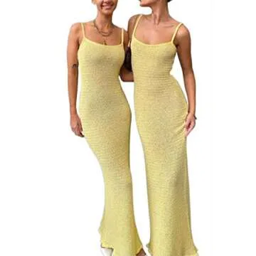 Stylish Women Bodycon Maxi Slip Dress for Summer Events