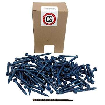 Hex Head Concrete Screw Anchor (1/4 x 2-1/4") 100 Pieces with Drill Bit (Miami-Dade Compliant) Chenango Supply