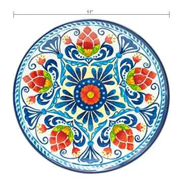 Zak Designs 12-Piece Melamine Dinnerware Set for 4