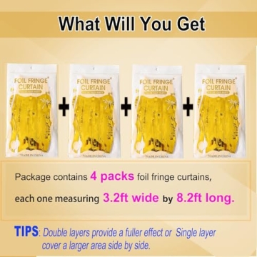 EUFARS Gold Fringe Backdrop Set for Glamorous Celebrations