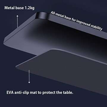 HVAYING Overhead Phone and Camera Mount Stand for YouTube Live Video Cooking Makeup and Crafts - Compatible with iPhone Logitech Webcam