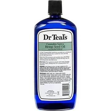 Dr Teal's Hemp Seed Oil Foaming Bath (1 Bottle, 34oz) - Cannabis Sativa Hemp Seed Oil - Essential Oi...
