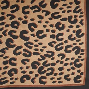 Luxury Leopard Print Silk Scarf for Stylish Women 27" x 27"