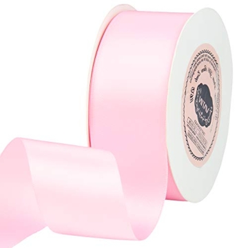 VATIN Double Face Pearl Pink Satin Ribbon 1-1/2" Continuous 25 Yards,Pink Polyester Fabric Ribbon us...