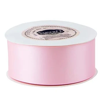 VATIN Pearl Pink Satin Ribbon 1-1/2" 25 Yards for Crafting