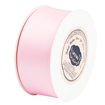 VATIN Pearl Pink Satin Ribbon 1-1/2" 25 Yards for Crafting