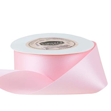 VATIN Pearl Pink Satin Ribbon 1-1/2" 25 Yards for Crafting