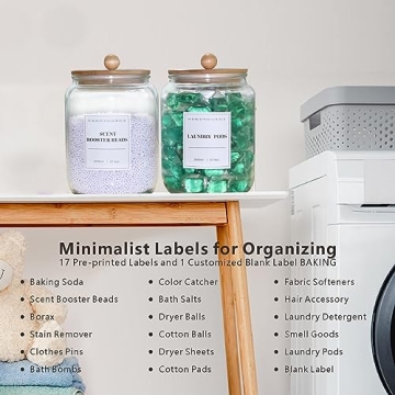 TAAMOG Glass Jars for Elegant Laundry Room Storage