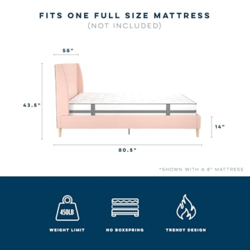 Stylish Novogratz Her Majesty Upholstered Bed Frame