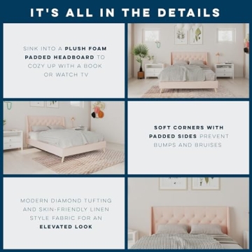 Stylish Novogratz Her Majesty Upholstered Bed Frame