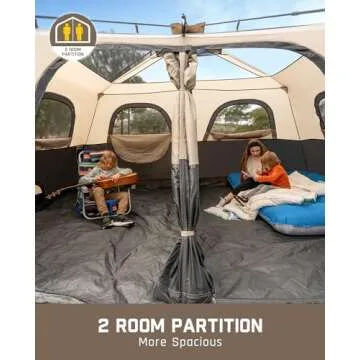 FanttikOutdoor Zeta C10 Pro Camping Tent 10 Person Instant Cabin Tent Setup in 60 Seconds with Rainfly & Windproof Portable with Carry Bag for Family Camping & Hiking, Upgraded Ventilation