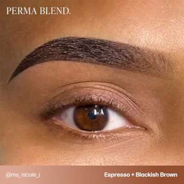 Perma Blend Espresso Brown Tattoo Ink - Microblading Ink for Permanent Makeup - Professional Brown Ink - Cool Medium/Dark Brown Permanent Pigment - Vegan (0.5 oz)