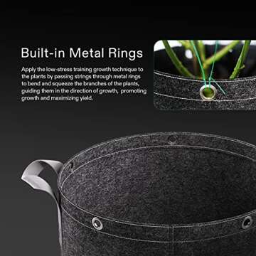 VIVOSUN 10 Gallon Grow Bags - Breathable, Durable, Versatile