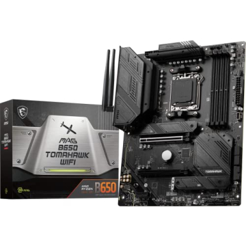 MSI MAG B650 Tomahawk WiFi Computer Gaming Motherboard (AM5, ATX, DDR5, PCIe 4.0, M.2, SATA 6Gb/s, U...