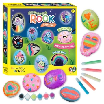 Glow in the Dark Rock Painting Kit for Kids - Creative Arts & Crafts Gift