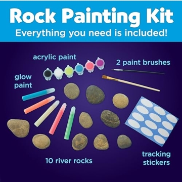 Glow in the Dark Rock Painting Kit Creative Arts Crafts for Kids