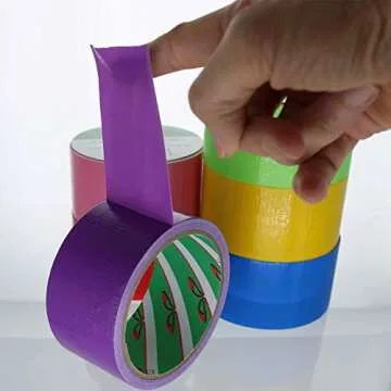 Giftexpress Assorted Colored Duct Tapes – 6 Bright 10 yds Rolls