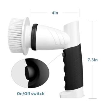 SZFIXEZ Electric Spin Scrubber – Cordless Cleaning Brush with 4 Brush Heads