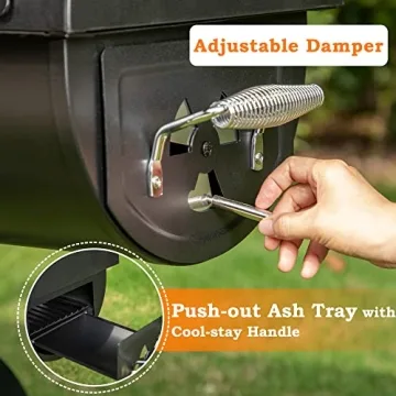 Sophia & William Heavy-Duty Charcoal Smoker for Outdoor BBQs