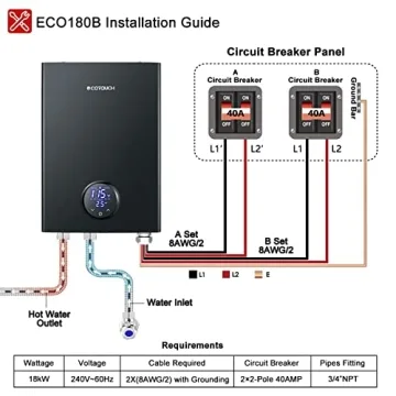 ECOTOUCH 18kW Electric Tankless Hot Water Heater