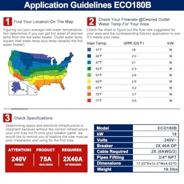 ECOTOUCH 18kW Electric Tankless Hot Water Heater