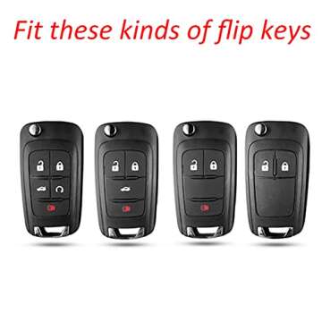 Cacacar for Chevy Key Fob Cover, Premium TPU Full Protection Key Fob Case for Chevrolet Equinox Cama...