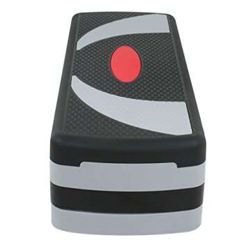 JungleA 31" Aerobic Step Platform, 3 Levels Adjustable Height Steppers For Exercise at Home Gym, Car...