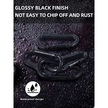 DELSWIN Heavy Duty Caribeaner Carabiner Clip - 900lbs, 3" Caribeener Clips D Shaped Spring Hooks for Hammocks, Camping, Hiking, Dog Leash, Keychains, Outdoors and Gym, Black, 6 PCS