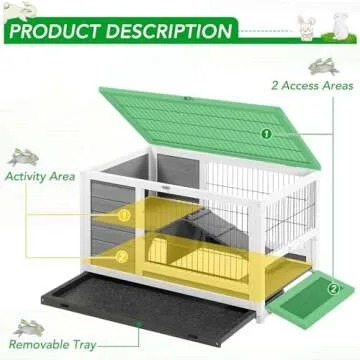 AECOJOY Rabbit Hutch - Spacious Indoor & Outdoor Home