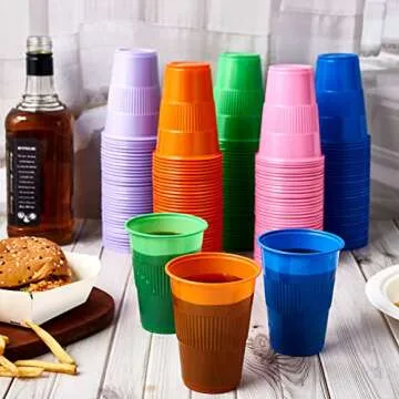 Vibrant 500 Pack Disposable Party Cups in Assorted Colors