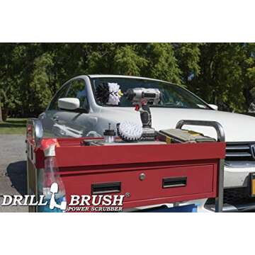 Drillbrush Car Detailing Kit Interior Cleaner Brush Set - 3 Piece Drill Brush Cleaning Tool Attachment Kit for Cleaning Furniture, Carpet, Chairs, Shower Door Glass – Drill Brush Wheel Cleaner Kit