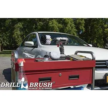 Drillbrush Car Detailing Kit Interior Cleaner Brush Set - 3 Piece Drill Brush Cleaning Tool Attachment Kit for Cleaning Furniture, Carpet, Chairs, Shower Door Glass – Drill Brush Wheel Cleaner Kit