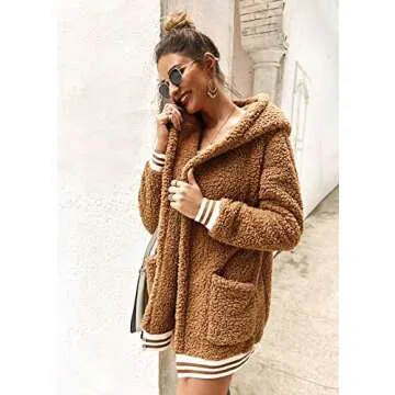 BTFBM Women Fleece Hooded Jacket - Stylish & Cozy