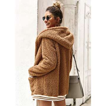 BTFBM Women Fleece Hooded Jacket - Stylish & Cozy