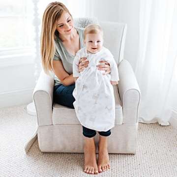 HALO SleepSack, 100% Cotton Wearable Blanket, Swaddle Transition Sleeping Bag, TOG 0.5, Llama Sand, Size X-Large, 18-24 Months