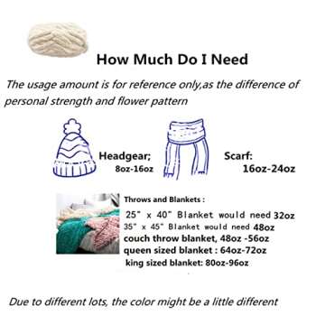 Chunky Chenille Yarn Grey 8 Pack 220 Yards 64oz for Blanket, Super Bulky Soft Thick Fluffy Jumbo Giant Washable Polyester Big Yarn for Hand Knitting Extreme DIY Arm Knitting Throw Rugs Pillow