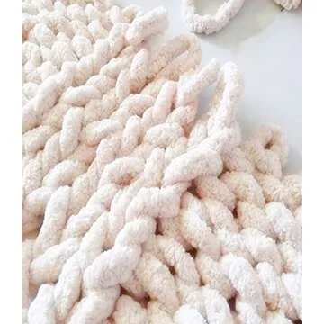 Chunky Chenille Yarn Grey 8 Pack 220 Yards 64oz for Blanket, Super Bulky Soft Thick Fluffy Jumbo Giant Washable Polyester Big Yarn for Hand Knitting Extreme DIY Arm Knitting Throw Rugs Pillow